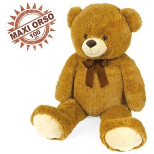 ORSO MARRONE CON FIOCCO 100CM
