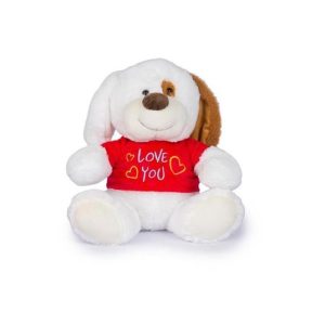 PELUCHE CANE SEDUTO LOVE 30CM
