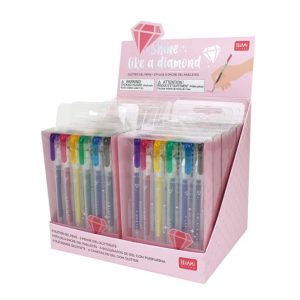SET 6 MINI PENNE GEL GLITTER LEGAMI