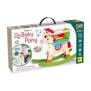 MONTESSORI WOOD BABY PONY DONDOLO SENSORIALE 107322
