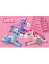 PELUCHE UNICORNO LUCI SUONI E MOVIMENTI