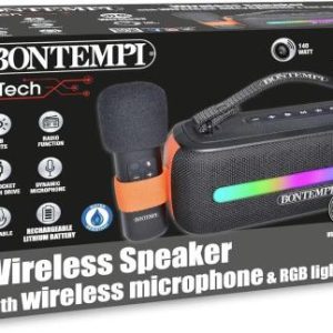 CASSA WIRELESS CON MICROFONO E LED 491050