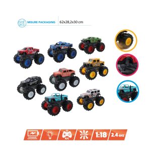 MONSTER TRUCK CON 2 VEICOLI MODELLI ASS.TO